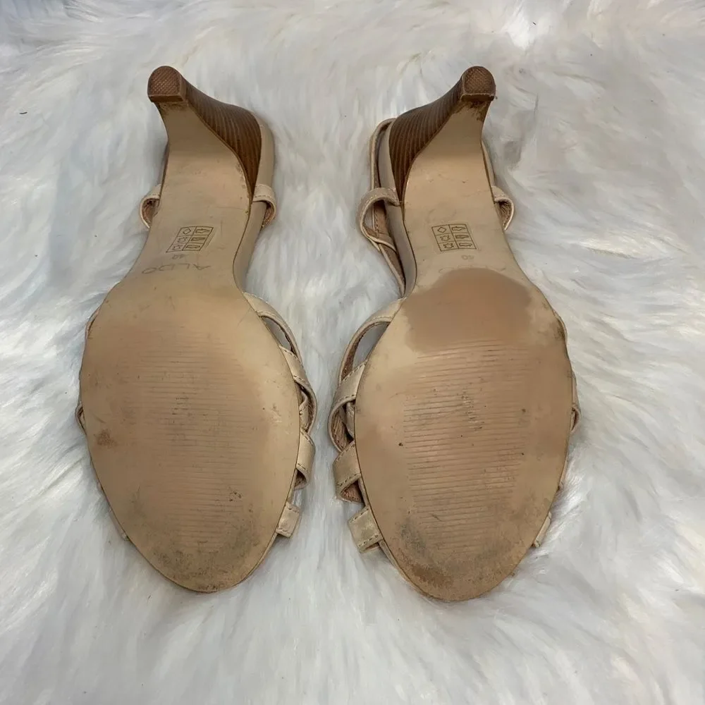 Aldo‎ Cream Slingback Sandal Heels Size 40/9